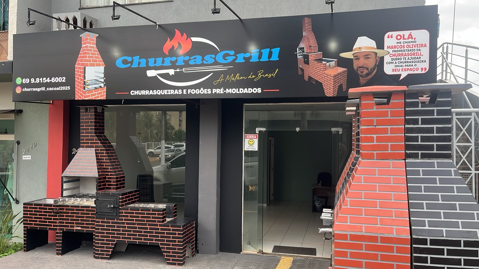 Fachada da loja ChurrasGrill em Cacoal – RO